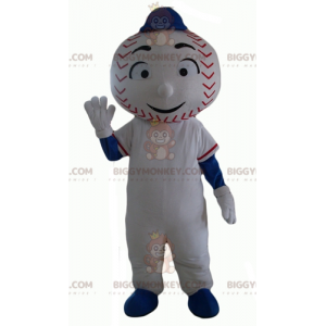 BIGGYMONKEY™ Snowman Mascot Costume with Baseball Head -