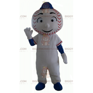 Traje de mascote de boneco de neve BIGGYMONKEY™ com cabeça de