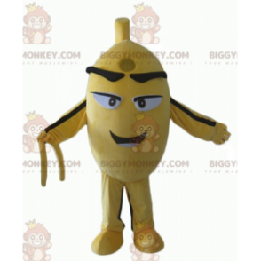 Fantasia de mascote de pássaro de boneco de neve amarelo e