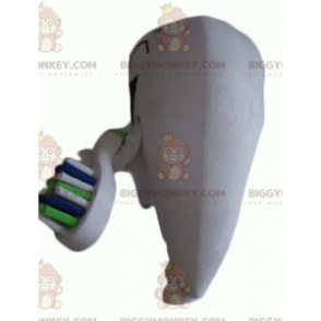 Costume de mascotte BIGGYMONKEY™ de dent blanche géante avec