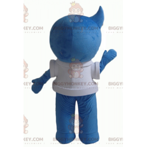 BIGGYMONKEY™ Glimlachend Blauw Waterdrop Sneeuwman