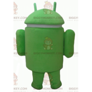 Disfraz de mascota BIGGYMONKEY™ con logotipo famoso de Bugdroid