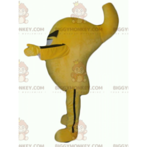 Smiling Oval Snowman Yellow and Black Bird BIGGYMONKEY™ Mascot