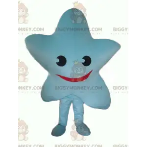 Hymyilevä Giant Blue Star BIGGYMONKEY™ maskottiasu -