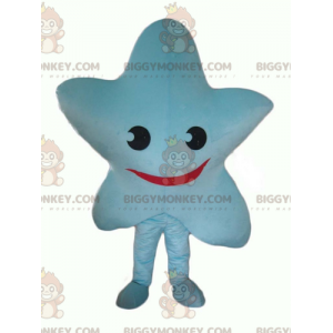 Smiling Giant Blue Star BIGGYMONKEY™ Mascot Costume -