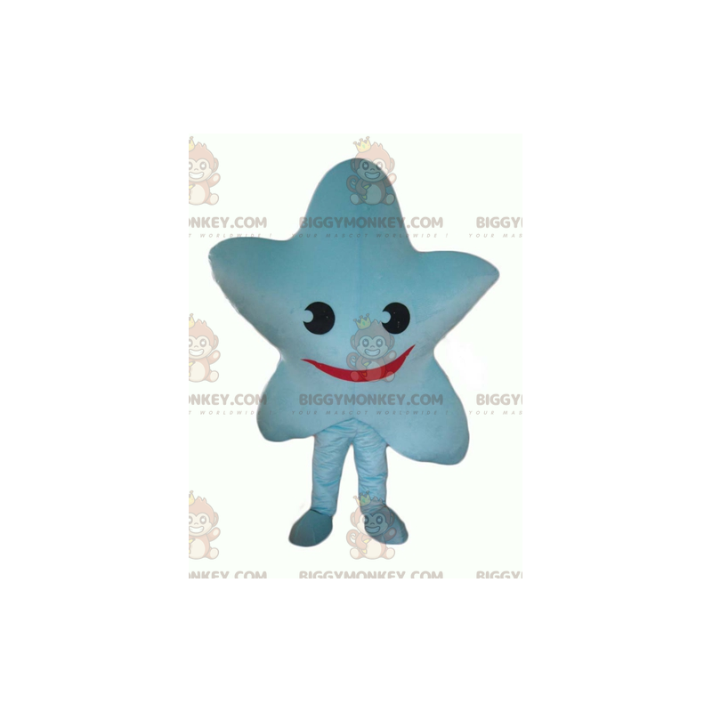 Costume de mascotte BIGGYMONKEY™ d'étoile bleue géante et Costume de mascotte BIGGYMONKEY™ d'étoile bleue géante et