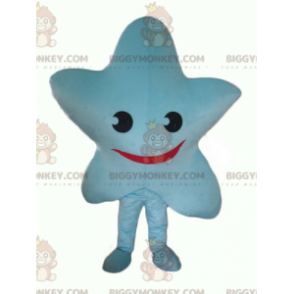 Smiling Giant Blue Star BIGGYMONKEY™ Mascot Costume –