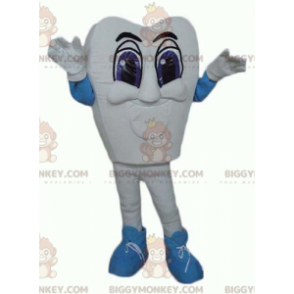 Obří a úžasný kostým maskota BIGGYMONKEY™ s bílým a modrým
