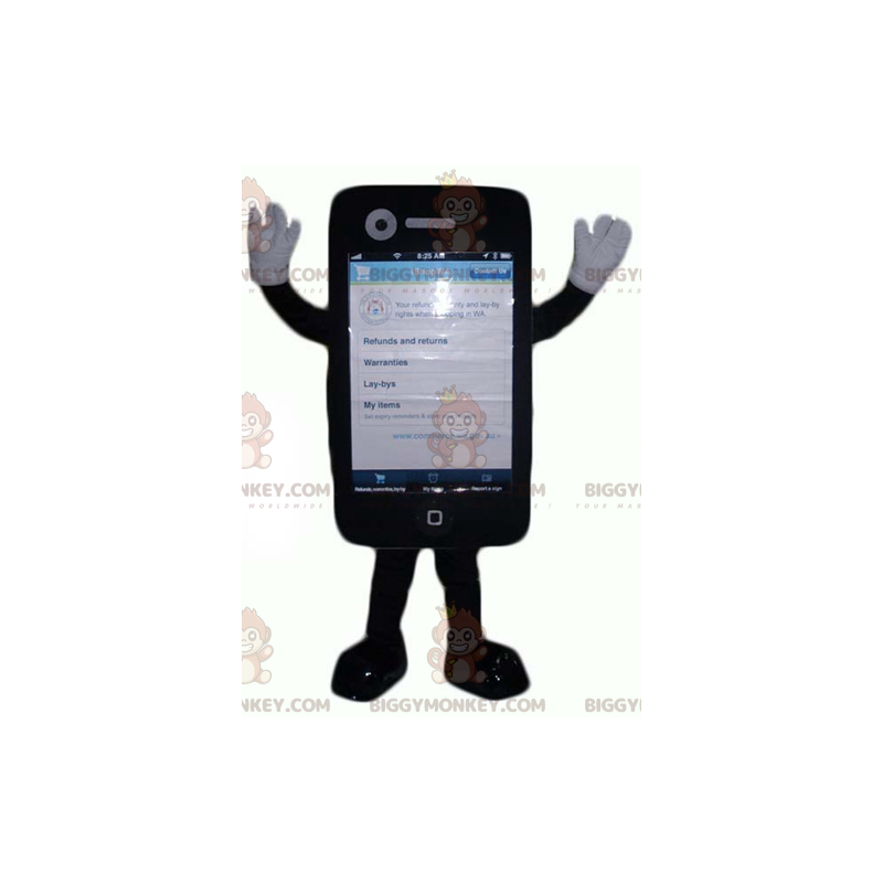 Giant Black Touch Mobile Phone BIGGYMONKEY™ Mascot Costume -