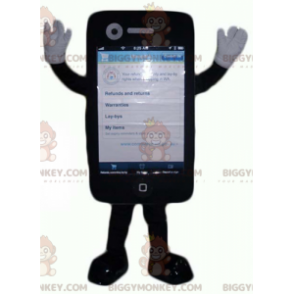 Giant Black Touch Mobile Phone BIGGYMONKEY™ Mascot Costume -