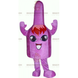 Very Smiling Purple Bell Bag BIGGYMONKEY™ Mascot Costume -