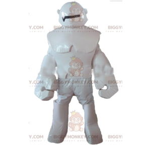 Gorilla Giant White Character Robot BIGGYMONKEY™ Mascot Costume