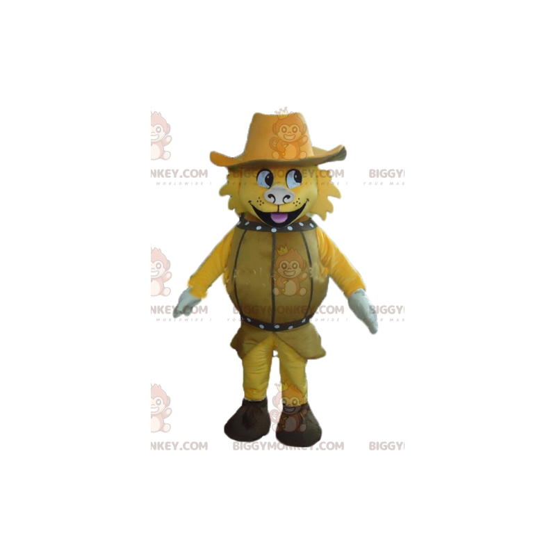 Fantasia de mascote de cachorro amarelo BIGGYMONKEY™ com chapéu Fantasia de mascote de cachorro amarelo BIGGYMONKEY™ com chapéu