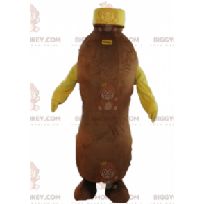 Brązowo-żółta butelka na napoje czekoladowe Kostium maskotki BIGGYMONKEY™ - Maskotki Butelkowe - BiggyMonkey.com