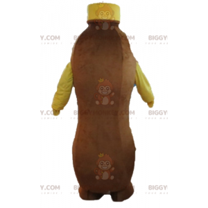 Botella de bebida de chocolate marrón y amarillo Disfraz de