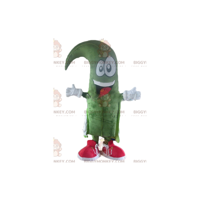 BIGGYMONKEY™ Kostium maskotka bardzo uśmiechnięta zielona BIGGYMONKEY™ Kostium maskotka bardzo uśmiechnięta zielona