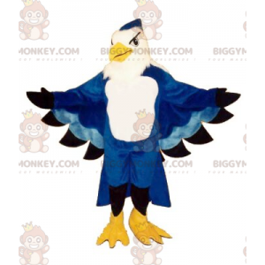 Blau-weißer Adler BIGGYMONKEY™ Maskottchen-Kostüm -