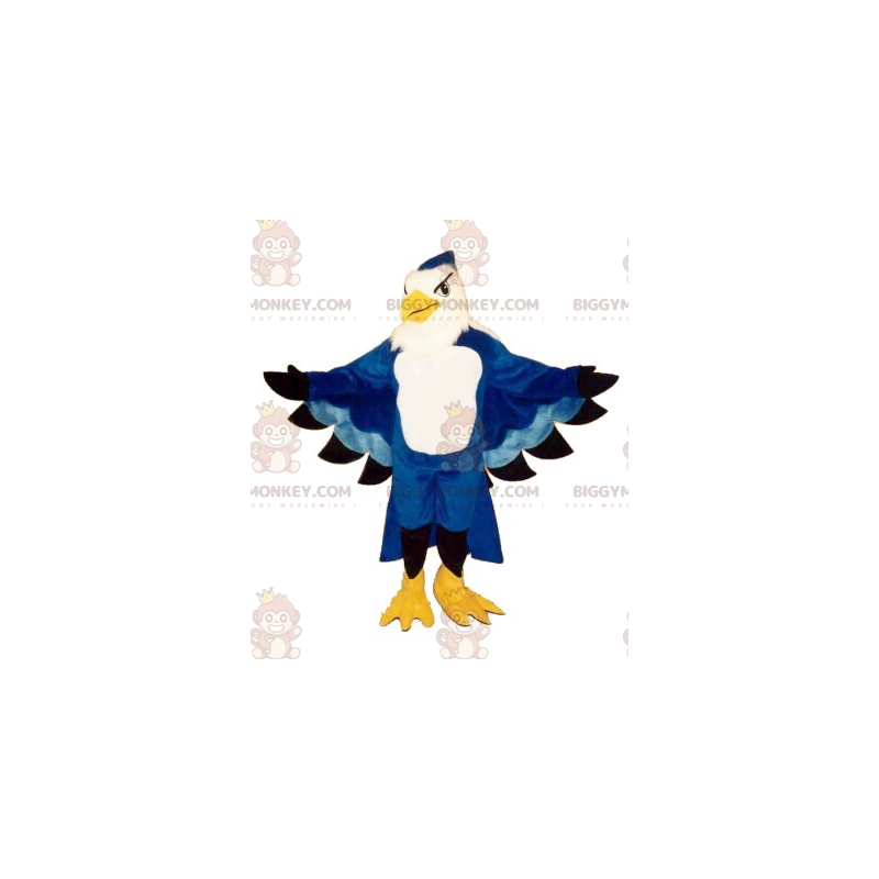 Disfraz de mascota águila azul y blanca BIGGYMONKEY™ - Disfraz de mascota águila azul y blanca BIGGYMONKEY™ -