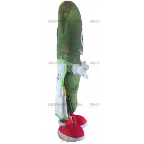 BIGGYMONKEY™ mycket leende grön julgransnögubbemaskotdräkt - Mänskliga maskot - BIGGYMONKEY_04329 - BiggyMonkey.com