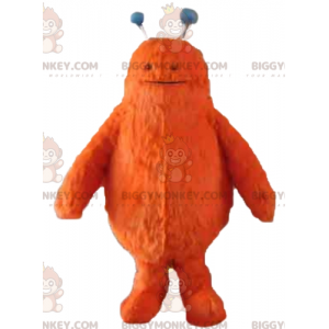 Söt lurvigt orange monster BIGGYMONKEY™ maskotdräkt -