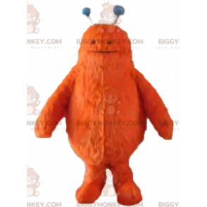Söt lurvigt orange monster BIGGYMONKEY™ maskotdräkt -