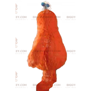Söt lurvigt orange monster BIGGYMONKEY™ maskotdräkt -