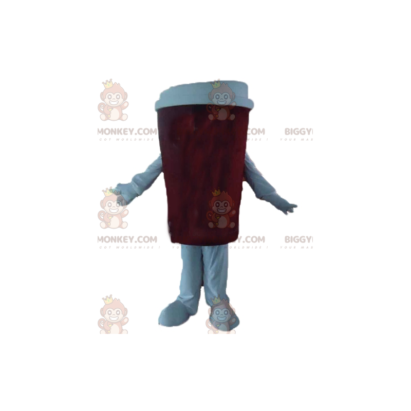 Disfraz de mascota de taza de café roja y blanca BIGGYMONKEY™ - Disfraz de mascota de taza de café roja y blanca BIGGYMONKEY™ -