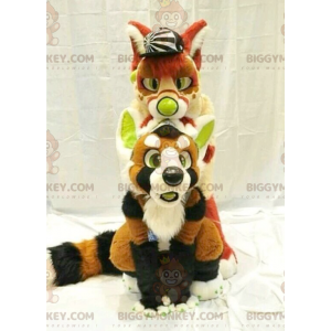 2 BIGGYMONKEY™s dog foxes mascot - Biggymonkey.com