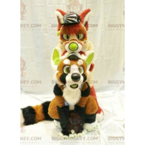 2 BIGGYMONKEY™s dog foxes mascot - Biggymonkey.com