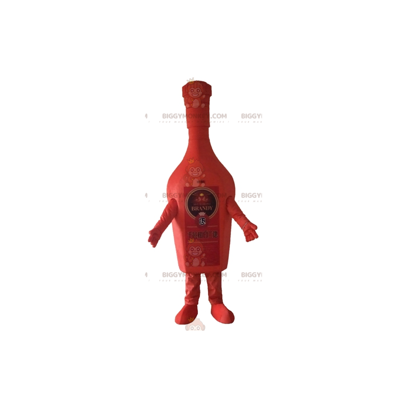 Giant Red Brandy Brandy Bottle BIGGYMONKEY™ Mascot Costume -