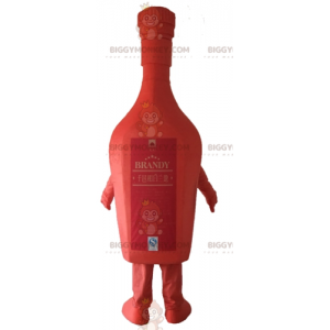 Giant Red Brandy Brandy Bottle BIGGYMONKEY™ Mascot Costume -