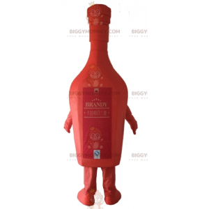 Reuze Rode Brandy Brandy Fles BIGGYMONKEY™ Mascottekostuum -