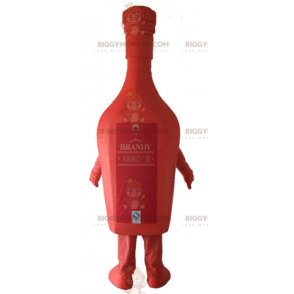 Giant Red Brandy Brandy Bottle BIGGYMONKEY™ Mascot Costume -