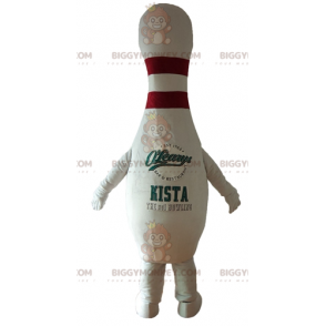 Giant White and Red Skittle BIGGYMONKEY™ Mascot Costume -