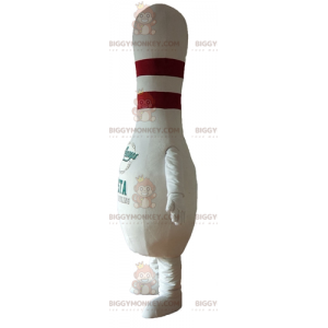 Gigantische witte en rode kegel BIGGYMONKEY™ mascottekostuum - Niet-geclassificeerde mascottes - BiggyMonkey.com