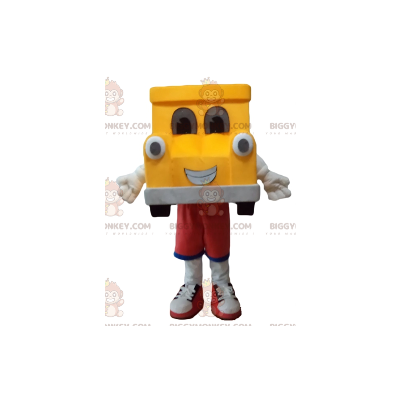 Giant Yellow and Gray Car BIGGYMONKEY™ Mascot Costume - Giant Yellow and Gray Car BIGGYMONKEY™ Mascot Costume -
