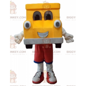 Jättegul och grå bil BIGGYMONKEY™ maskotdräkt - BiggyMonkey