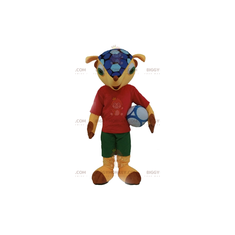 Costume de mascotte BIGGYMONKEY™ de Fuleco tatou de la coupe du