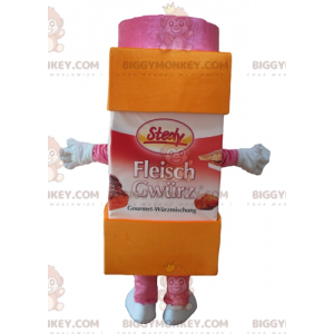 Orange and Pink Icing Sugar Jar BIGGYMONKEY™ Mascot Costume –