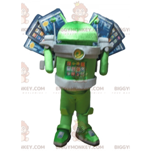 Bugdroid Famous Logo BIGGYMONKEY™ mascottekostuum voor Android-telefoons - Mascottes beroemde mensen - BiggyMonkey.com