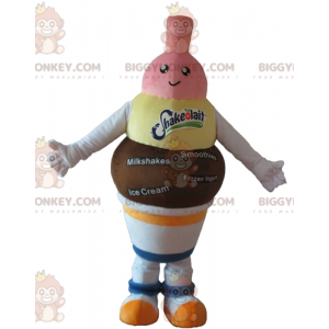 Chocolate Vanilla Strawberry Ice Cream BIGGYMONKEY™ Mascot