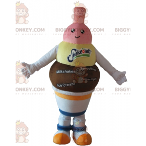 Costume mascotte BIGGYMONKEY™ gelato alla vaniglia e cioccolato