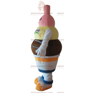 Disfraz de mascota BIGGYMONKEY™ de helado de chocolate
