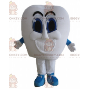 BIGGYMONKEY™ mascottekostuum gigantische witte tand met blauwe