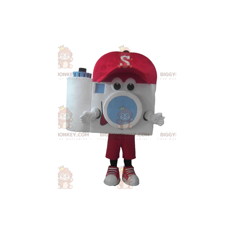 Camera BIGGYMONKEY™ Mascot Costume with Red Cap – Camera BIGGYMONKEY™ Mascot Costume with Red Cap –