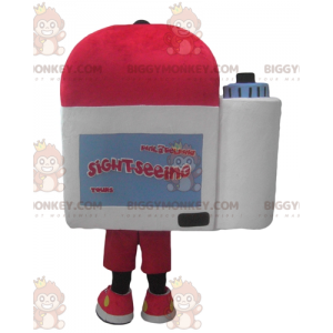 Disfraz de cámara BIGGYMONKEY™ para mascota con gorra roja -