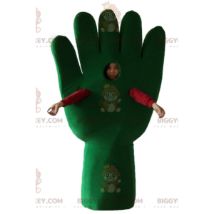 Giant Green Hand Glove BIGGYMONKEY™ maskottiasu - Luokittelemattomat maskotit - BIGGYMONKEY_04372 - BiggyMonkey.com