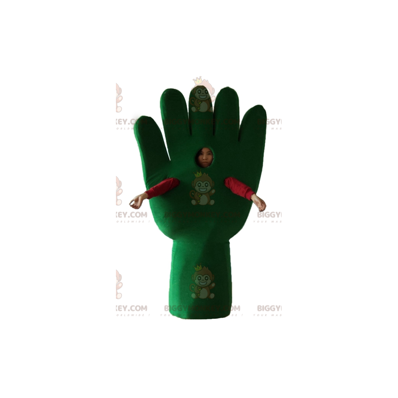 Giant Green Hand Glove BIGGYMONKEY™ maskottiasu - Giant Green Hand Glove BIGGYMONKEY™ maskottiasu -