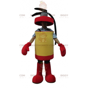 Kæmpe rød og gul ildslukker BIGGYMONKEY™ maskotkostume - Uklassificerede maskoter - BIGGYMONKEY_04379 - BiggyMonkey.com