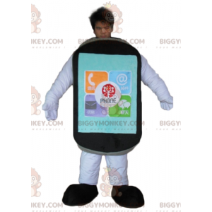 Giant Black Touch Mobiltelefon BIGGYMONKEY™ maskotkostume - Telefonmasker - BIGGYMONKEY_04382 - BiggyMonkey.com